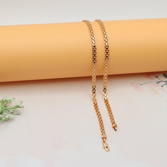 Chunky Rose Gold Chain Necklace – Bold 18 Inch Statement Piece, XPNL0205 - Picture 12 of 12